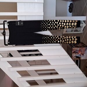 Lauren Moshi Shae Metallic  Gold Foil Leggings  NWT Black szS